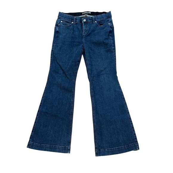 Torrid Bombshell Flare Premium Stretch Dark Wash Wide Leg Denim Jeans 16R - Picture 1 of 8